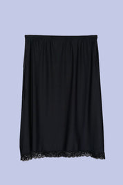 AXTZH Innerwear Piece with Refined Hem Lace and Comfortable Everyday Fit X5014-BLACK-SKP1