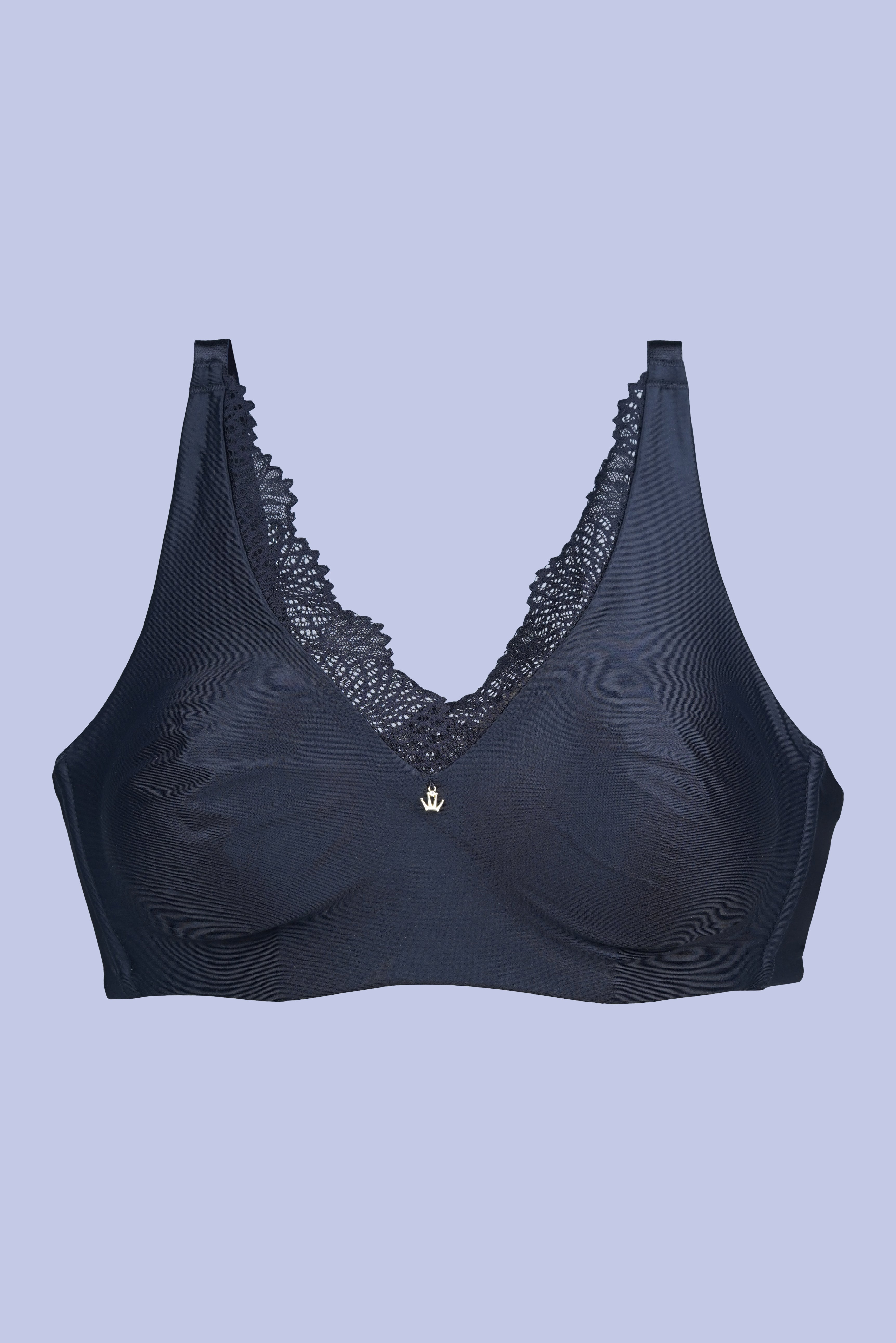 TRIUMPH Soft Touch Wire-Free Bra with Delicate Lace Neckline for Effortless Style 100I631-BLACK 04