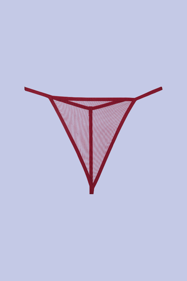 AXTZH Romantic Sheer Lingerie Nightwear for Women with Flowing Silhouette X8233-SCARLET-F1N