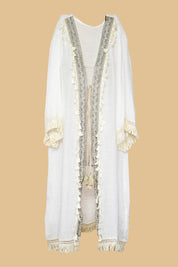 AXTZH  Lightweight Resort Cover-Up Featuring Crochet Detailing and Breezy Fit X4511-IVORY-SNGA2