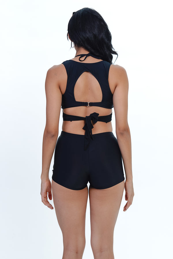 Sblpr AXTZH Tropic Twist Beachwear Set  XSWIM3PS7350IY-BLACK