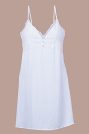 AXTZH 2-Piece Satin Nightwear Set with Lace Detail and Matching Robe for Women X2503-IVORY-F12S