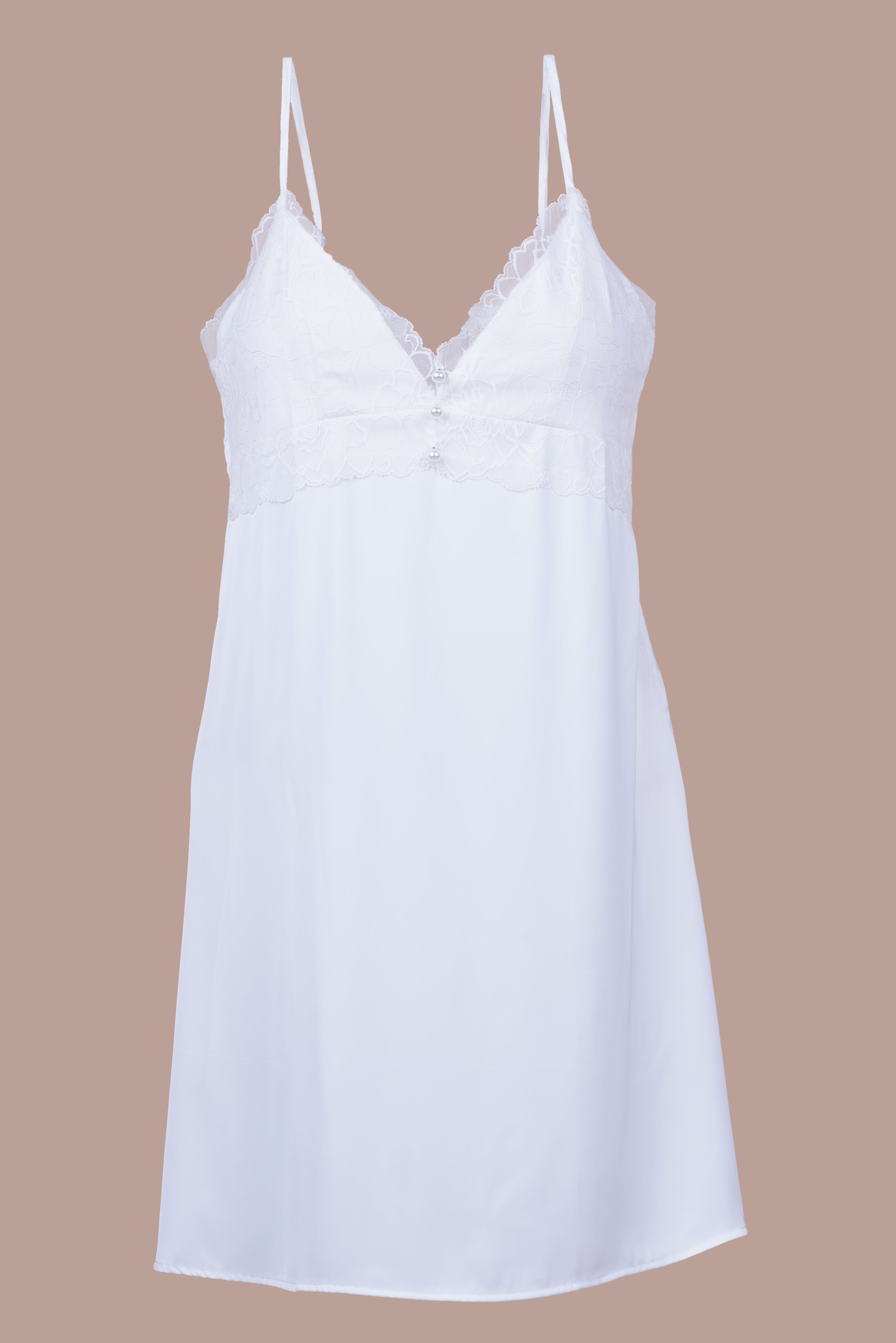 AXTZH 2-Piece Satin Nightwear Set with Lace Detail and Matching Robe for Women X2503-IVORY-F12S