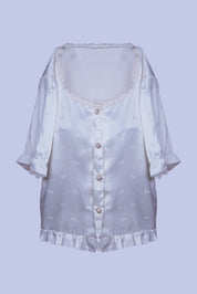 AXTZH Chic 2-Piece Nightwear Set with Strappy Top and Sheer Shorts for Effortless Elegance X3681-BLUSH-A6S