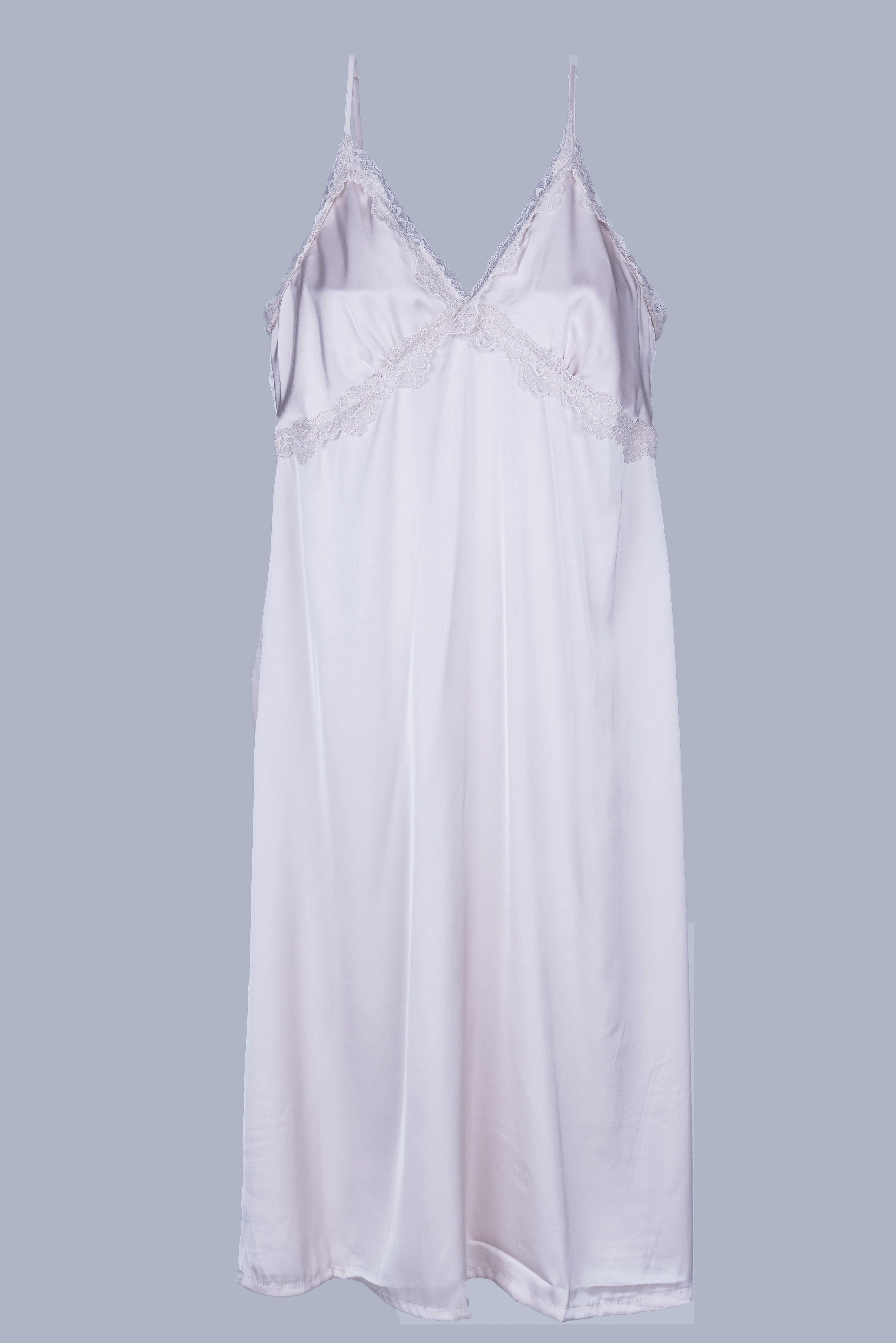 AXTZH Two-piece nightwear set including a long gown and matching robe X8165-PEARL-F12S
