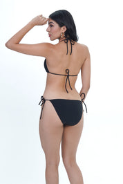 AXTZH Tie-Up Bikini SWIMWEAR Set 1100A-BLACK-2PB