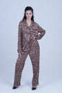 AXTZH Elegant and Comfortable Women’s Nightwear Ensemble for Peaceful Evenings and Restful Sleep X8139-LEOPR-WC2S