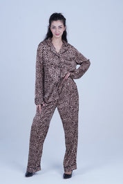 AXTZH Elegant and Comfortable Women’s Nightwear Ensemble for Peaceful Evenings and Restful Sleep X8139-LEOPR-WC2S