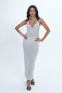 AXTZH White Crochet Bridal Nightwear Dress X0047-WHITE-SNGB1