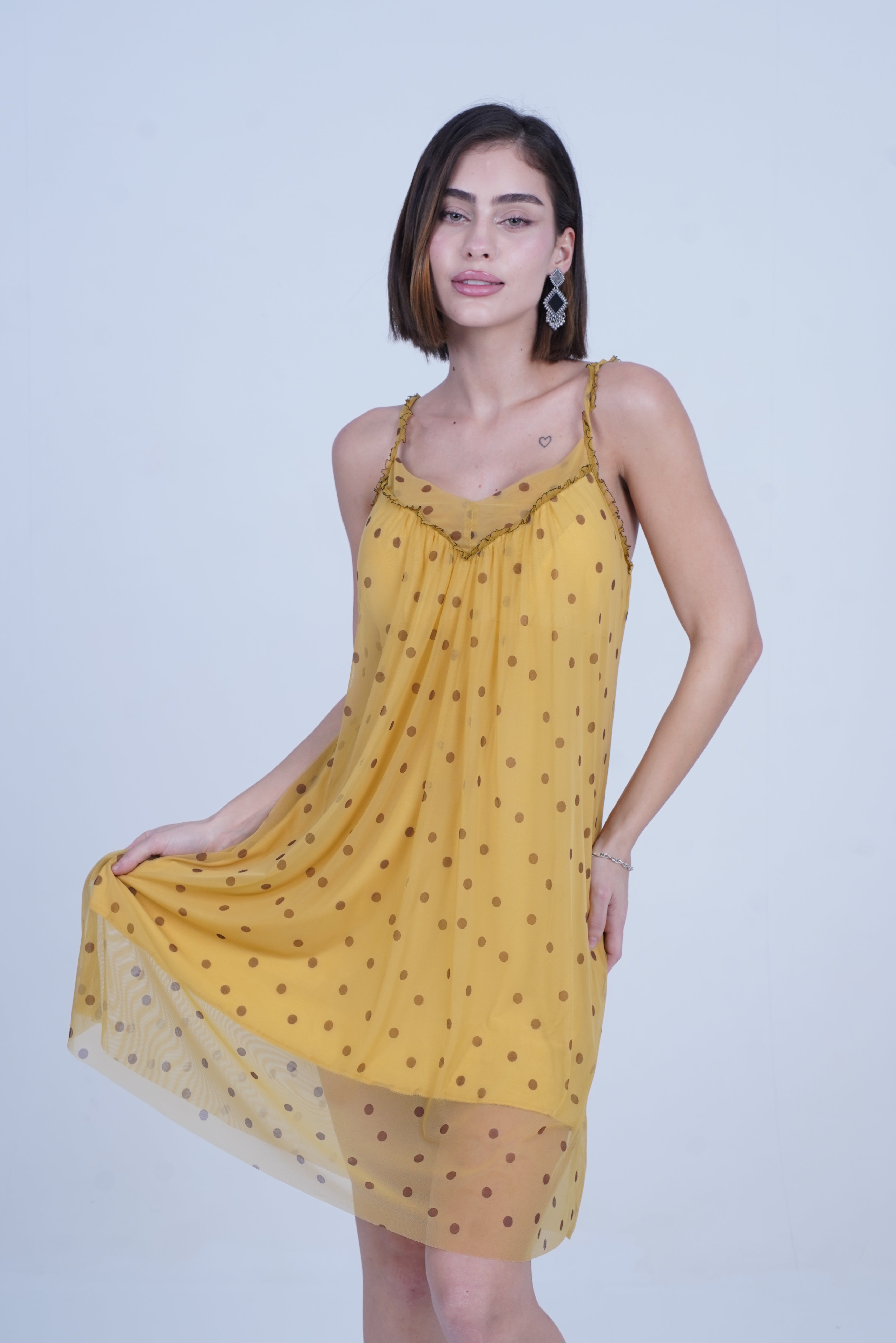 AXTZH Piece Sexy Satin NIGHTWEAR with All-Over Floral Print and Lightweight Comfort X0301-MUSDOT-F1N