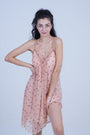 AXTZH Piece Sexy Satin NIGHTWEAR with All-Over Floral Print and Lightweight Comfort X0301-PEADOT-F1N