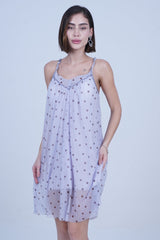 AXTZH Piece Sexy Satin NIGHTWEAR with All-Over Floral Print and Lightweight Comfort X0301-LAVDOT-F1N