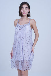 AXTZH Piece Sexy Satin NIGHTWEAR with All-Over Floral Print and Lightweight Comfort X0301-LAVDOT-F1N