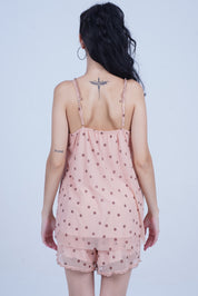 AXTZH Nightwear Two-piece set with camisole and shorts X2588-PEADOT-A4N
