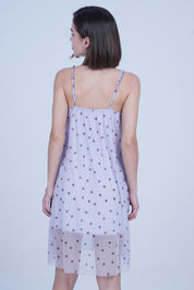 AXTZH Piece Sexy Satin NIGHTWEAR with All-Over Floral Print and Lightweight Comfort X0301-LAVDOT-F1N