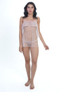 AXTZH Dreamveil Sheer Bridal Nightwear Bodyslip X3068-PEACH-SF1N