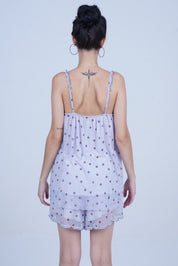 AXTZH Nightwear Two-piece set with camisole and shorts X2588-LAVDOT-A4N