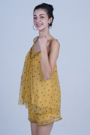 AXTZH Nightwear Two-piece set with camisole and shorts X2588-MUSDOT-A4N