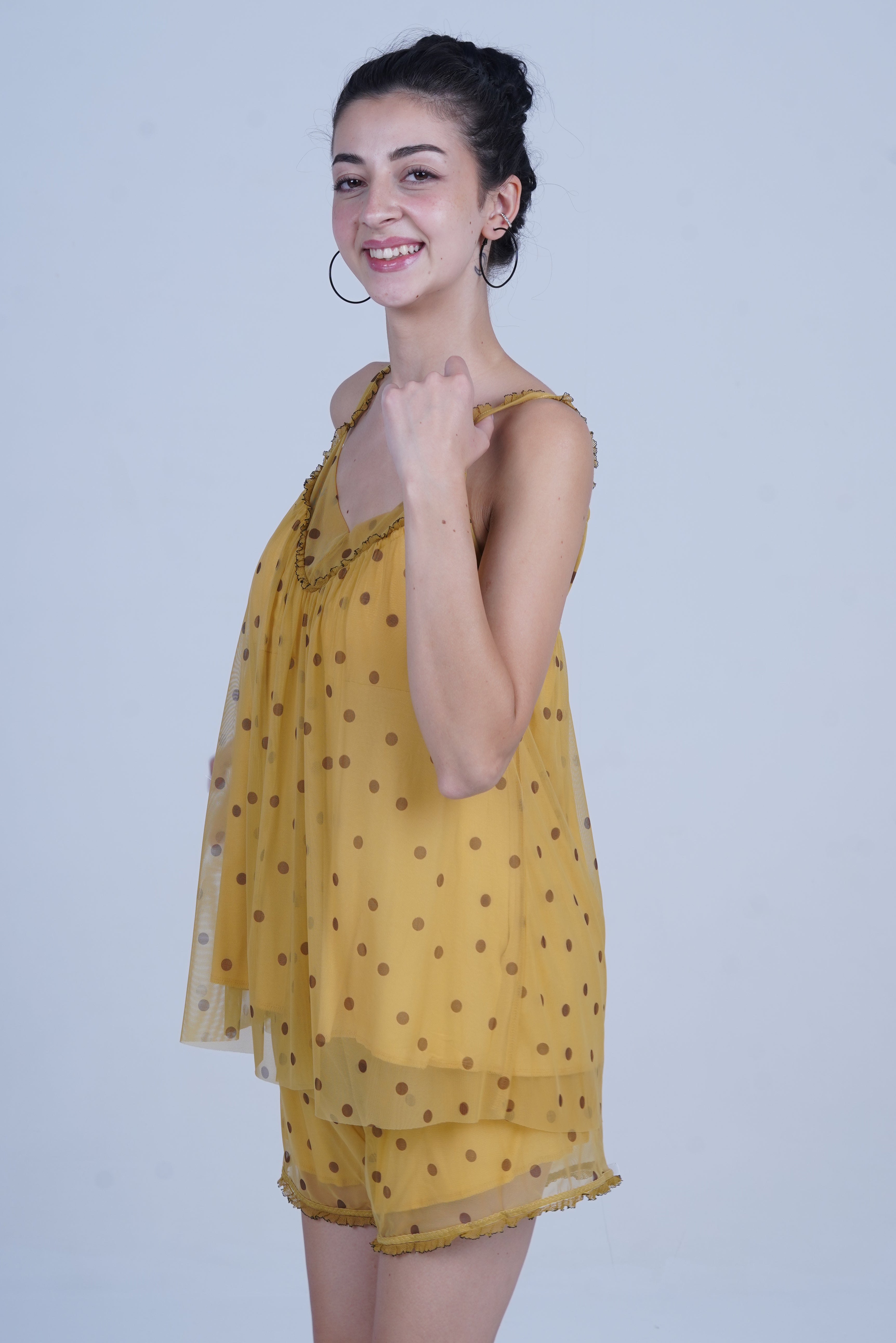 AXTZH Nightwear Two-piece set with camisole and shorts X2588-MUSDOT-A4N