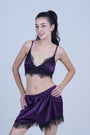 AXTZH nightwear Two-piece set includes camisole top and shorts X6166-MULBERRY-A8S