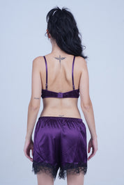 AXTZH nightwear Two-piece set includes camisole top and shorts X6166-MULBERRY-A8S