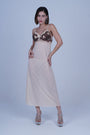 AXTZH Elegant Two-Piece Long Nightwear Set for Women X3220-PEARL-F22M