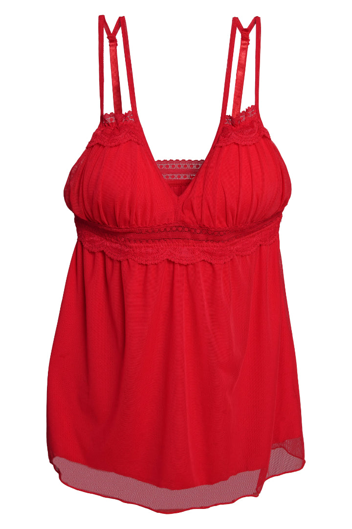 AXTZH 3-Piece Bridal & Nightwear Set-red  X0269-RED-NSL3PMO