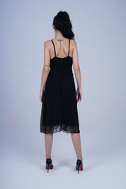 AXTZH Sheer Elegance Two-Piece Nightwear Set for Women X4254-BLACK-F11N