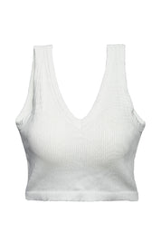 AXTIZH Women’s Ribbed Seamless Cami Bra  X0009-IVORY-CV007
