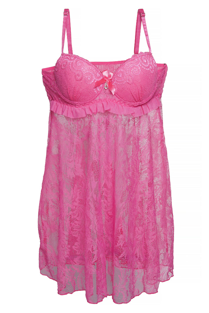 AXTZH  BRIDAL INTIMATE NIGHTWEAR COLLECTION X0825-FUCHSIA-F11N