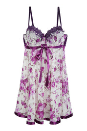 AXTZH ROMANTIC TWO-PIECE BRIDAL NIGHTWEAR X0987-PURPR-F11N