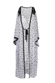 AXTZH 2-Piece Nightwear Set – White & Black Lace Detail X0285-ICEPR-F11N