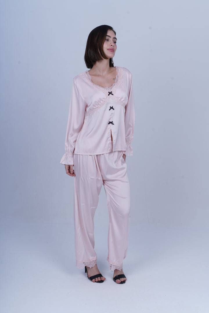 AXTZH Classic Comfort, Modern Sensuality – Two-Piece Nightwear X0906-BLUSH-F11S