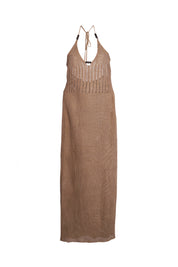 AXTZH choco Crochet Bridal Nightwear Dress X0047-CHOCO-SNGB1