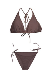 AXTZH Tie-Up Bikini SWIMWEAR Set 1100A-COFFEE-2PB