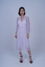 AXTZH Two-Piece Nightwear Set for Women with Elegant Robe and Inner Slip Dress X0260-LILAC-F12N