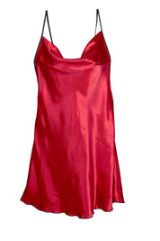 AXTZH BRIDAL SATIN NIGHTWEAR SLIP X0837-SCARLET-F1S
