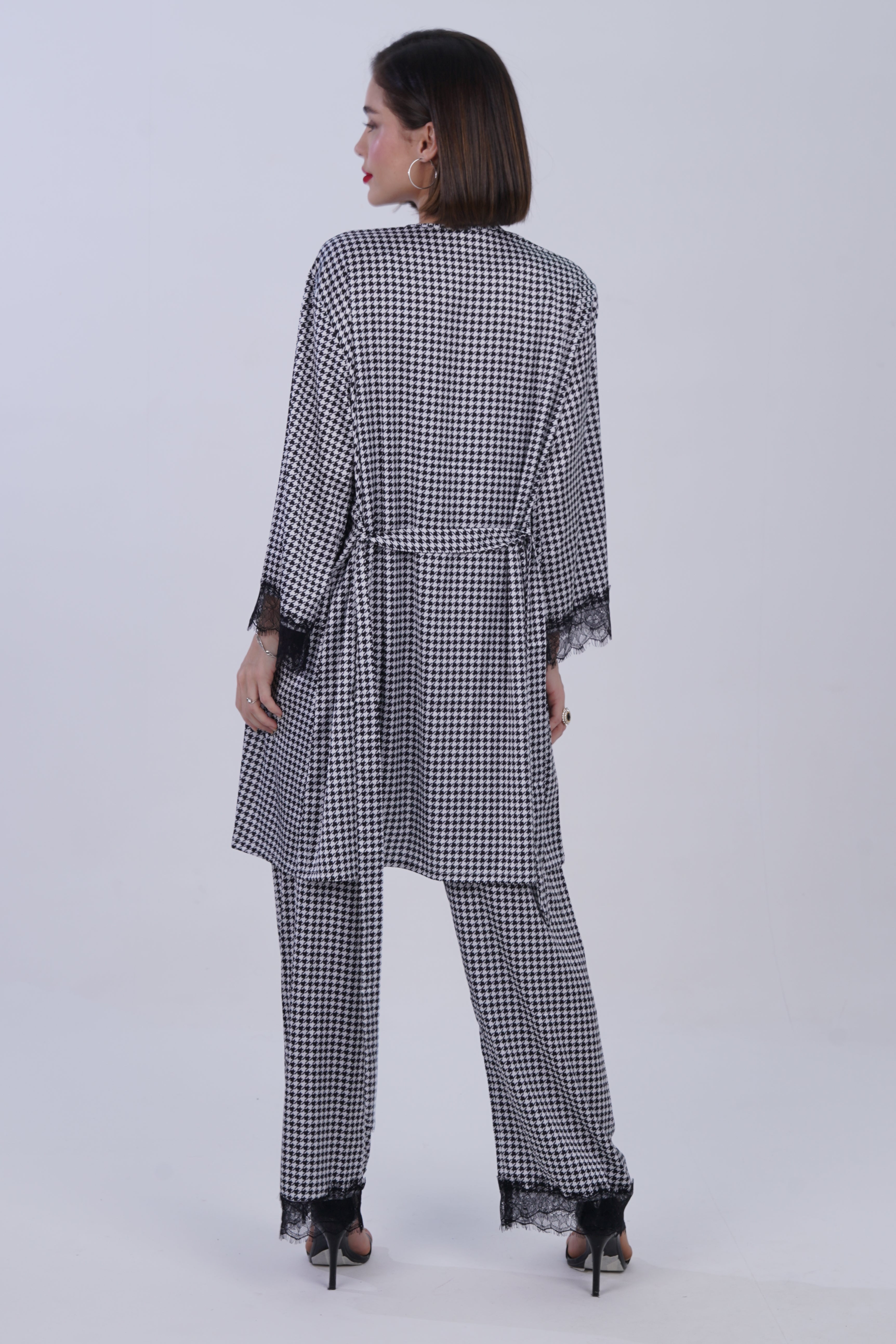 AXTZH nightwear Whispered Harmony Three-Piece X0587-BLKCH-NSL3PS