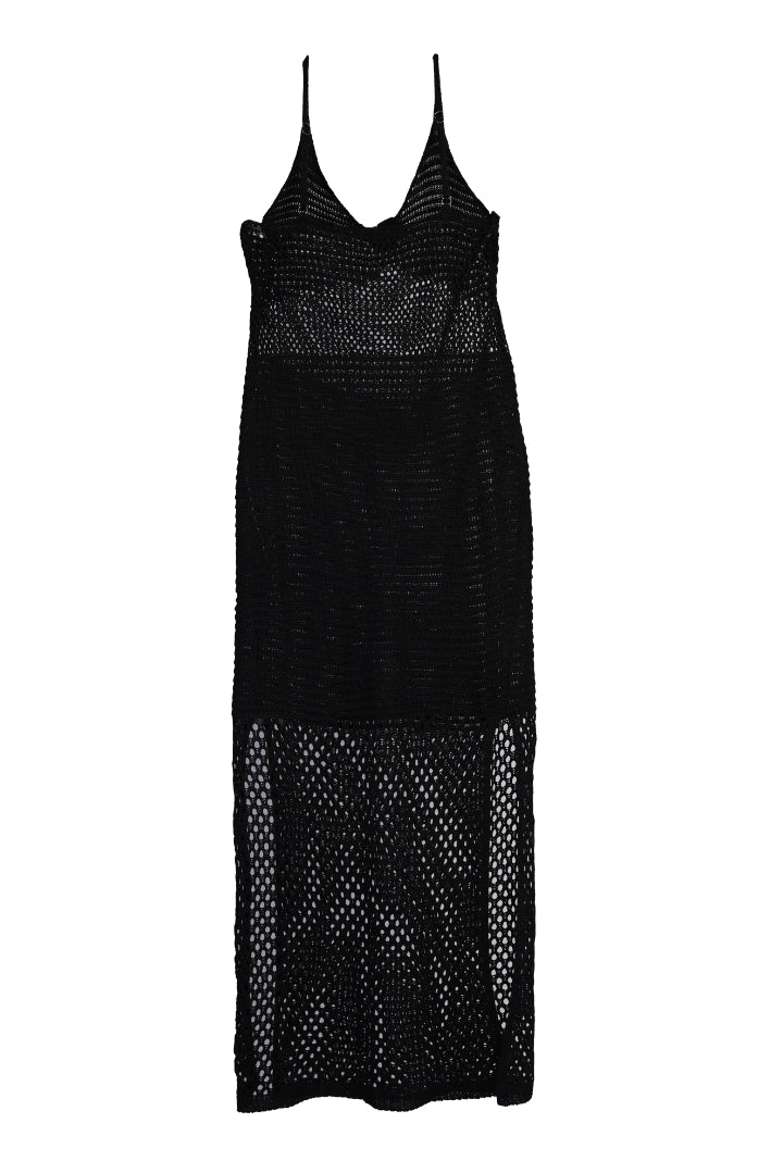 AXTZH Midnight Net One-Piece Night Dress X4448-BLACK-SNGB1