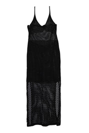 AXTZH Midnight Net One-Piece Night Dress X4448-BLACK-SNGB1