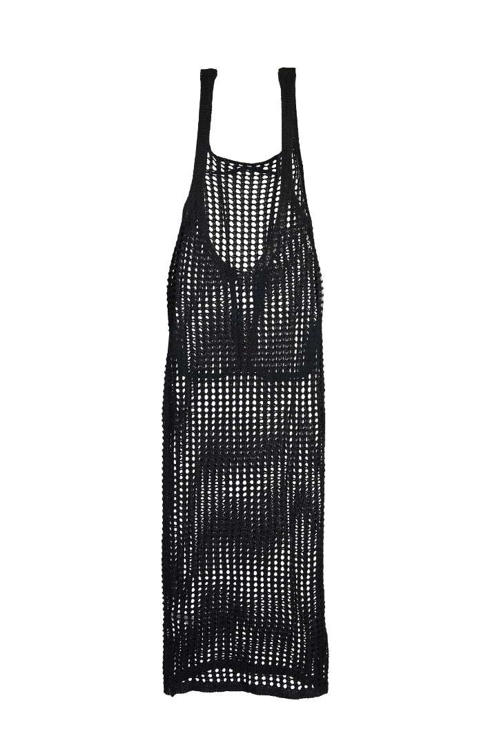 AXTZH Drift Net One-Piece Beach Dress X4614-BLACK-SNGB1