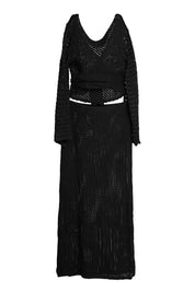 AXTZH WRAP-TOP & SKIRT BEACHWEAR SET X0531-BLACK-BW2PF