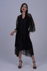 AXTZH Two-Piece Women’s Nightwear Collection Combining Timeless Elegance with Sensual Charm X2105-BLACK-F12S