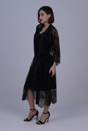 AXTZH Two-Piece Women’s Nightwear Collection Combining Timeless Elegance with Sensual Charm X2105-BLACK-F12S