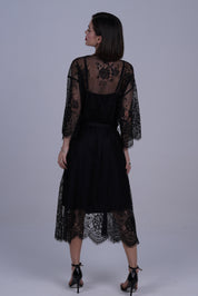 AXTZH Two-Piece Women’s Nightwear Collection Combining Timeless Elegance with Sensual Charm X2105-BLACK-F12S