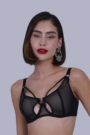 BELLAGIO One-piece bra paired with matching panty BB1002-BLACK-DN102