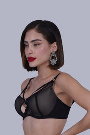 BELLAGIO One-piece bra paired with matching panty BB1002-BLACK-DN102