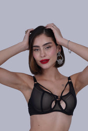 BELLAGIO One-piece bra paired with matching panty BB1002-BLACK-DN102