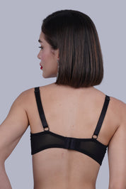 BELLAGIO One-piece bra paired with matching panty BB1002-BLACK-DN102