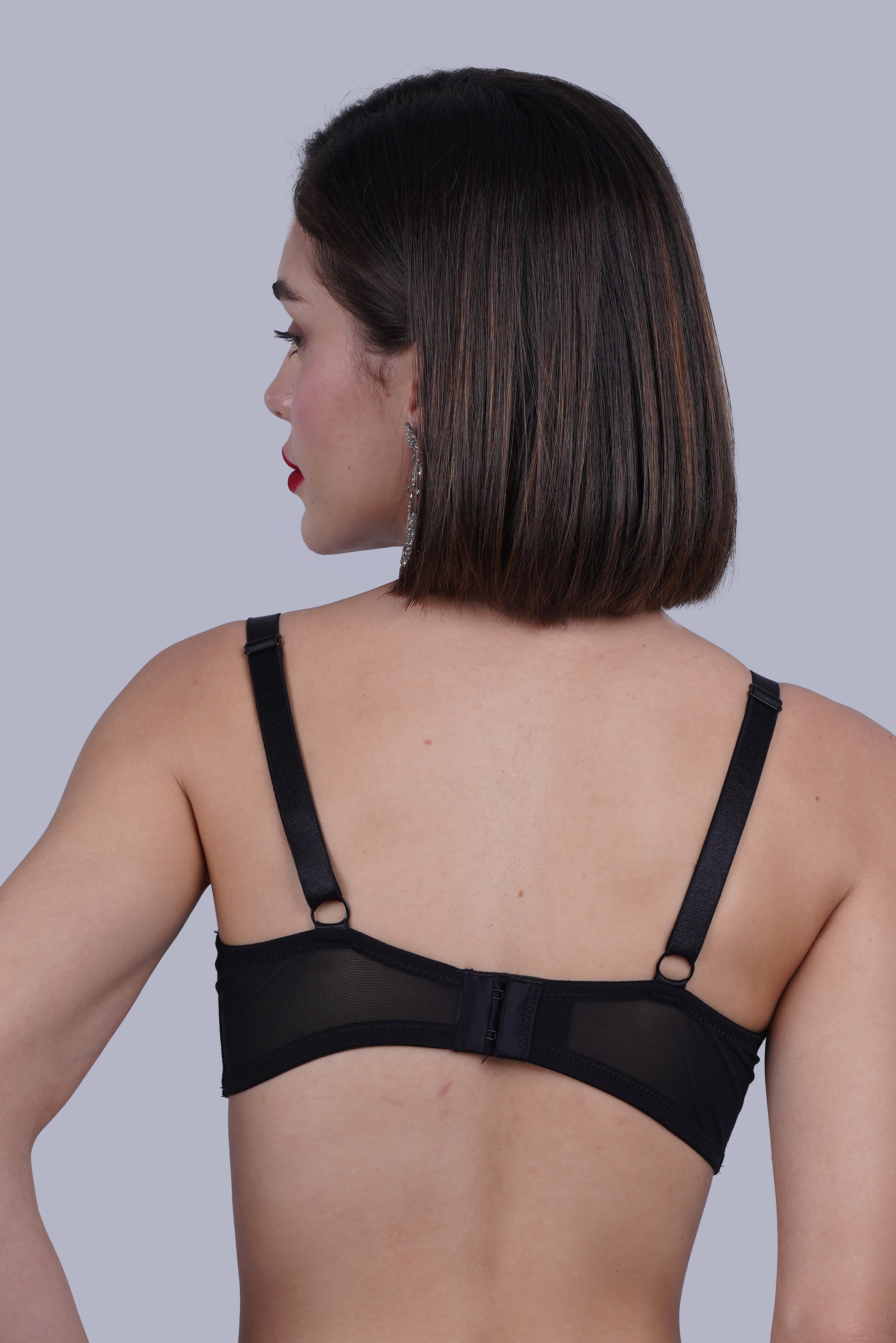 BELLAGIO One-piece bra paired with matching panty BB1002-BLACK-DN102